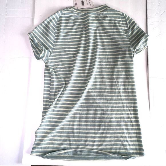 Nwt! Free People • Large L. Night Sky Stripe Tee in Sage Green - Picture 12 of 14